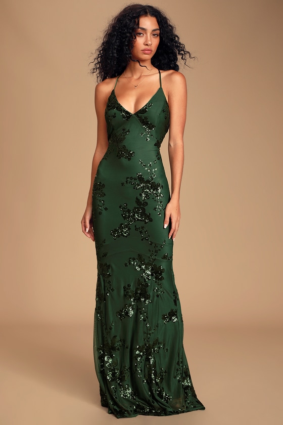 Lovely Forest Green Dress - Maxi Dress ...